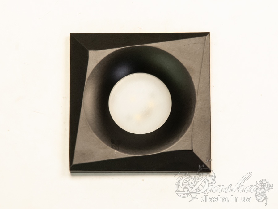 Оригінальний, ультрамодний металевий точковий світильник, чорний глянець
